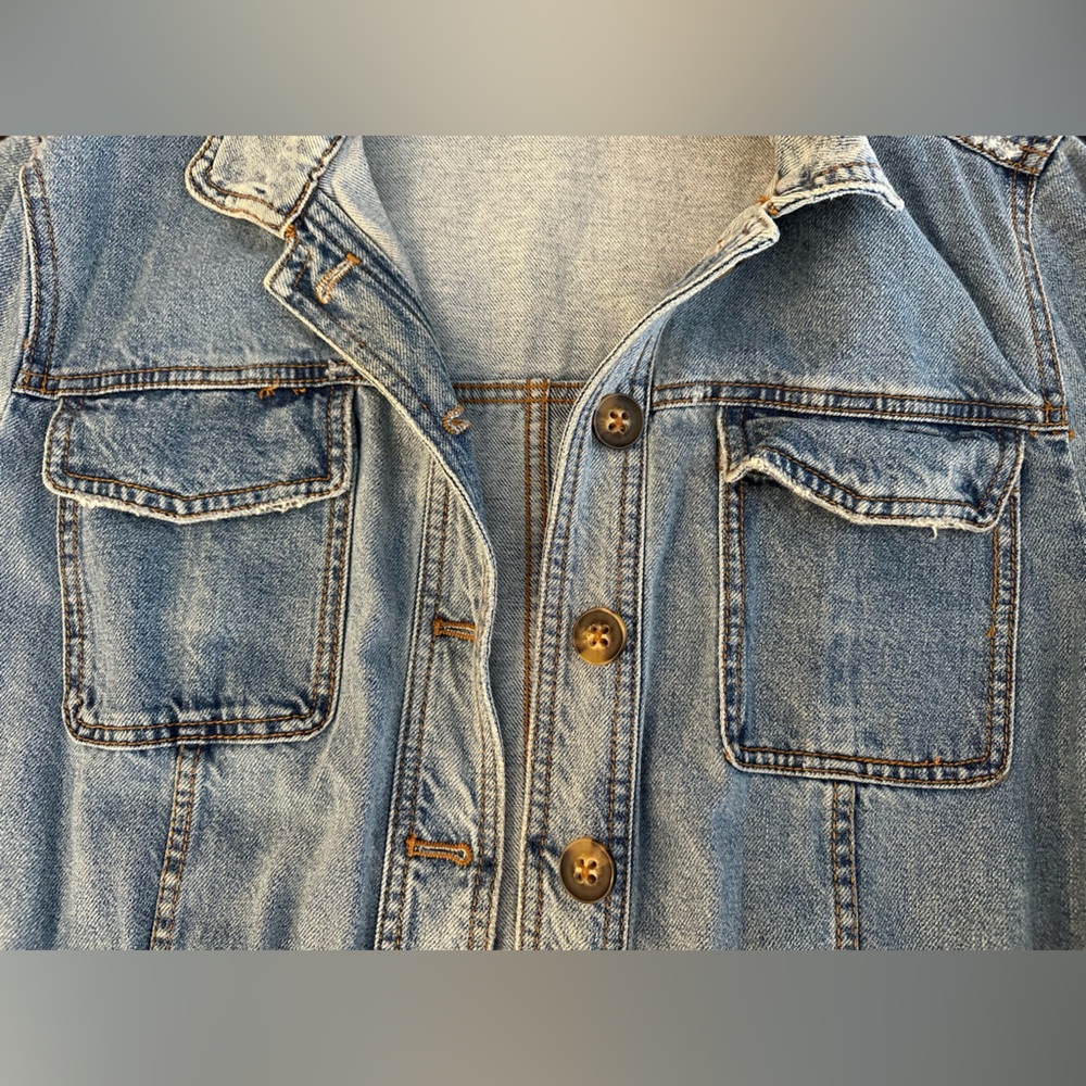 Free People Light Blue Denim Jacket - Picture 2 of 7